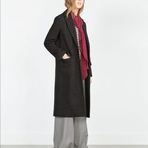 Zara straight cut wool coat